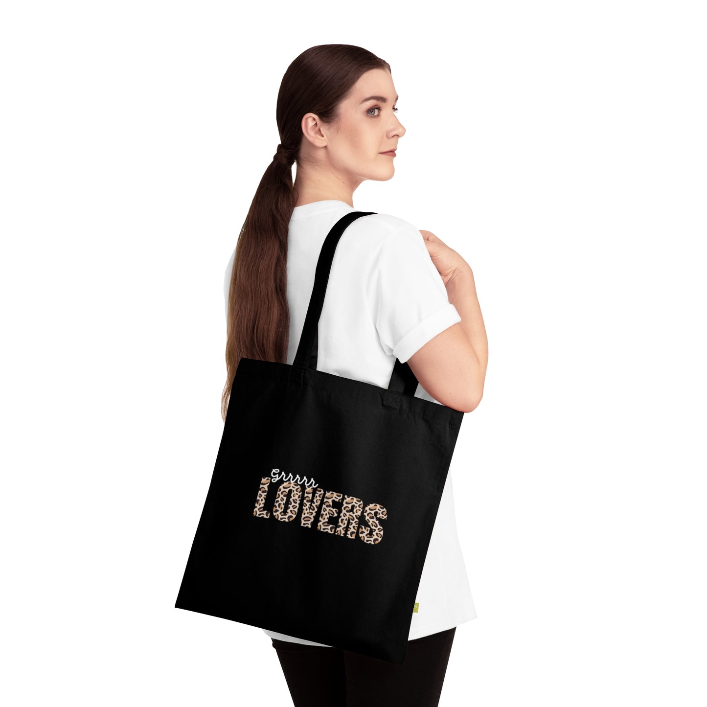 Tote Bag "The LOVERS Léopard" Coton Organique